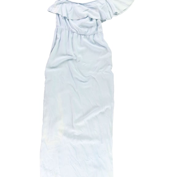 GUESS Womens One Shoulder Maxi Dress, Blue, Large