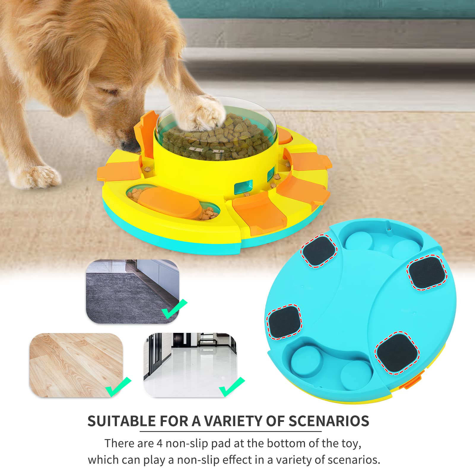 AUAUY Dog Puzzle Toys, Interactive Dog Toys for IQ Training & Mental  Enrichment, Dog Mentally Stimulation Toys, Dog Treat Chew Toy, Strong and  Fun