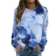 thumbnail image 1 of Long Sleeve Tops O Neck Loose Pullover Women Graphic Sweatshirts Comfy Retro Tops Daily Tops Tunic Sweatshirts, 1 of 5