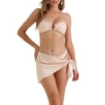 thumbnail image 1 of INSPIRAR CHIC Conjunto de Bikini de Anillo O para Mujeres de 3 Piezas con Parte Inferior Triangular y Cubierta de Parte Inferior Trajes de Baño Pequeños Rosa, 1 of 5