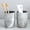 Grey Marble-2pcs, variant on Black Marble 1pcs Ceramic Toothbrush Holder Bathroom Counter Organizer