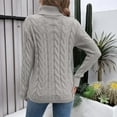 thumbnail image 6 of JIAYUE Sweaters for Women High Neck Cable Knit Solid Color Pullover Thick Warm Loose Fit For Ladies Casual Winter Wear, 6 of 8