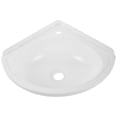 thumbnail image 3 of ColoMX Lavabo pequeño para baño: lavabo de pared, lavabo triangular flotante de esquina, lavabo de tocador con orificio para grifo para baños domésticos., 3 of 7