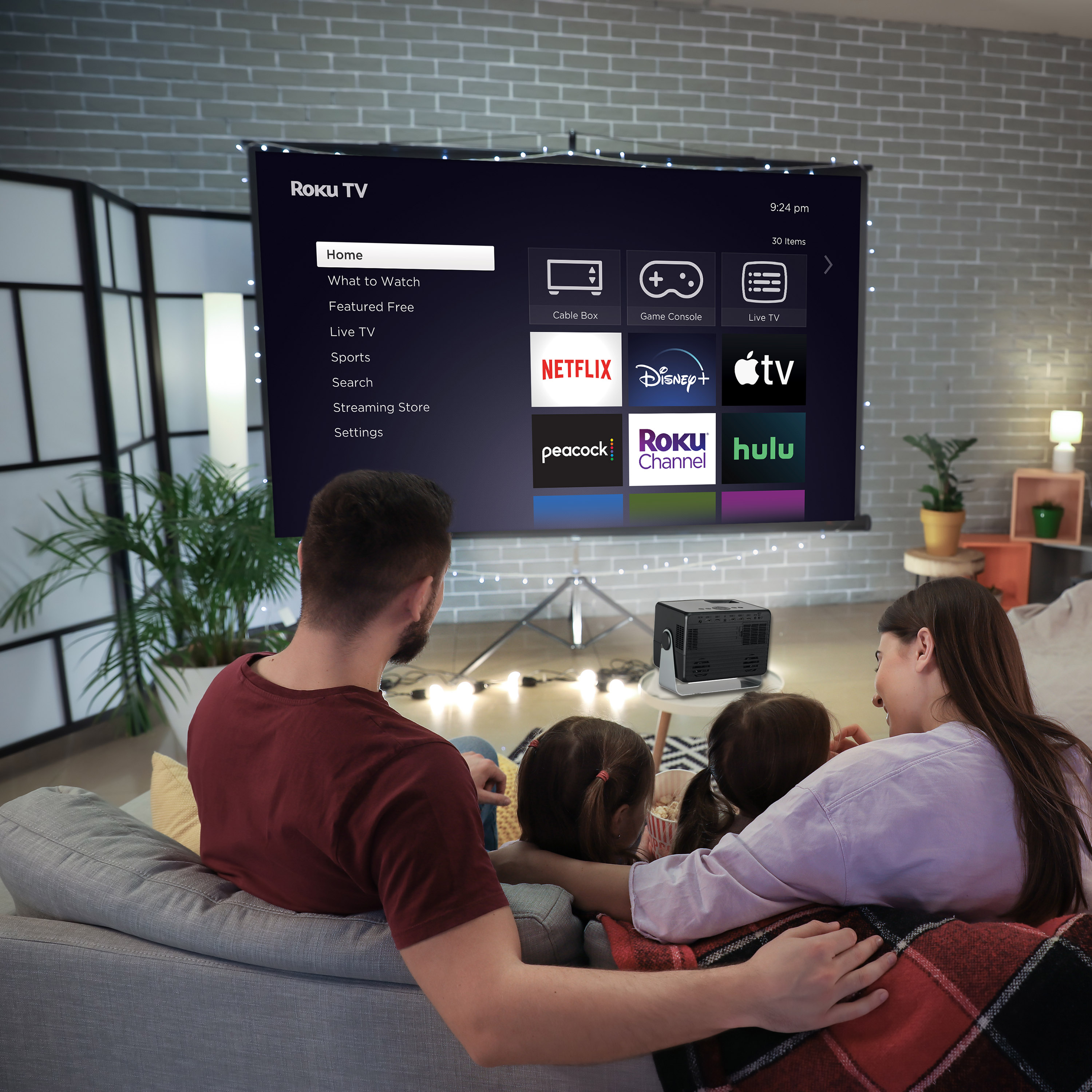 RCA 1080P FHD Roku Smart Streaming Projector photo 8