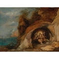 thumbnail image 3 of Daniel Seghers 24x19 Black Modern Framed Museum Art Print Titled - Landscape with Temptation of St. Anthony, 3 of 5