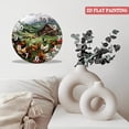 thumbnail image 4 of 12 Inch Rustic Glass Wall Clock, Mountain Farmhouse And Chicken Design Wall Clock, Round Silent Clock, Suitable for Living Room Bed (Battery Not Included), 30cm, 4 of 8