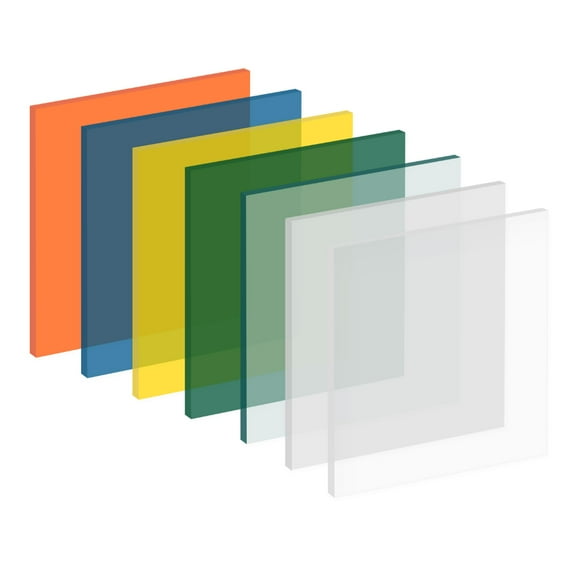 JPPlus 1/8" Translucent Clear Transparent Cast Acrylic Sheets Plastic Raw Materials for Laser & Rotary Engraving- Matte, 12"x20.4"