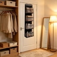 thumbnail image 4 of Door Hanging Storage Bag, 4 Pocket Over Door Organizer with Hooks for Clothes and Accessories, 4 of 6