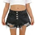 thumbnail image 2 of Ashirexll Girls Jean Shorts Fashion Summer Ripped Denim Shorts for Kids, 2 of 7