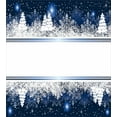 thumbnail image 3 of Ambesonne Christmas Duvet Cover Set, Yule Winter Border, 2-Calking, Dark Blue White, 3 of 7