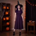 thumbnail image 6 of Womens Halloween Witch Hat with Mesh Veil, Pointed Cone Costume Hat for Party Dress Up Cosplay Haunted House, Wizard Headwear Black, 6 of 6