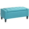 thumbnail image 1 of HOMCOM Banc de Rangement, Banc Ottoman avec Dessus Rabattable, Vert, 1 of 10