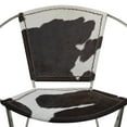 thumbnail image 5 of DecMode Leather Lounge Chair with Silver Frame, Black, Set of 2, 5 of 8