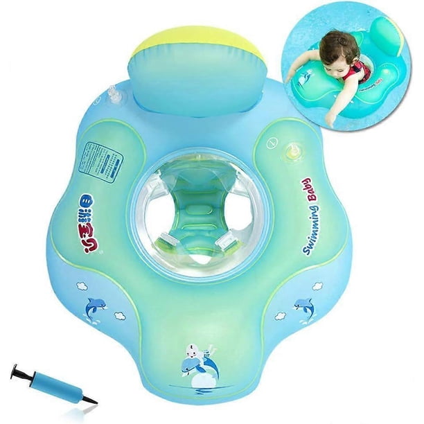 Swimming Float Safe Seat, Newborn Learn to Swim Inflatable Trainer - Inflatable Pool Float, Swimming Ring, Baby Swim Seat (L)