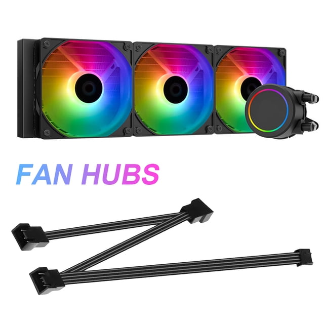 Ventilador Portátil FLhrweasw PWM Splitter 5/6 Vías para CPU Computadora