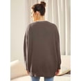 thumbnail image 4 of Cárdigan de mujer 2023 con frente abierto, botones extragrandes, suéteres ligeros, cuello en V, cárdigans sueltos, prendas de punto, 4 of 5