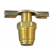 Weatherhead Drain Cock,1/4",Brass,MNPT 6D910