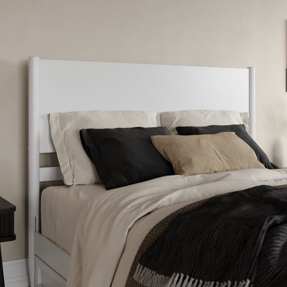 Pasadena Queen Solid Wood Panel Headboard in White