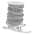 thumbnail image 4 of Cinta de cuentas con cordón para decoración de bodas, adviento y Navidad. Plata, 4 of 9