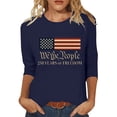 thumbnail image 2 of Puliio Womens 250th Anniversary USA T-Shirt We The People 250 Years of Freedom American Flag Graphic 4th of July Tshirt Long Sleeve Patriotic Tee, 2 of 3