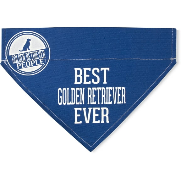 Best Golden Retriever - 12" x 8" Canvas Slip on Pet Bandana