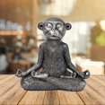 thumbnail image 2 of Estatua de mono meditando, adorno de resina, decoración para el hogar, yoga, meditación, pequeño., 2 of 6