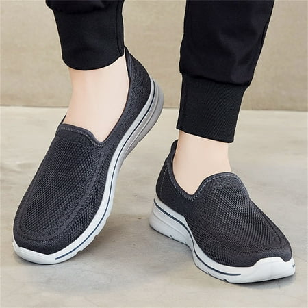 

dyfzdhu fashion summer and autumn men sneakers fly woven mesh breathable and comfortable slip on
