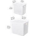 thumbnail image 2 of Plastic Storage Baskets Bins Boxes With Lids,Organizing Container White Storage Organizer Bins For Shelves Drawers Desktop Playroom Classroom Office (white, 4XL+2L), 2 of 7