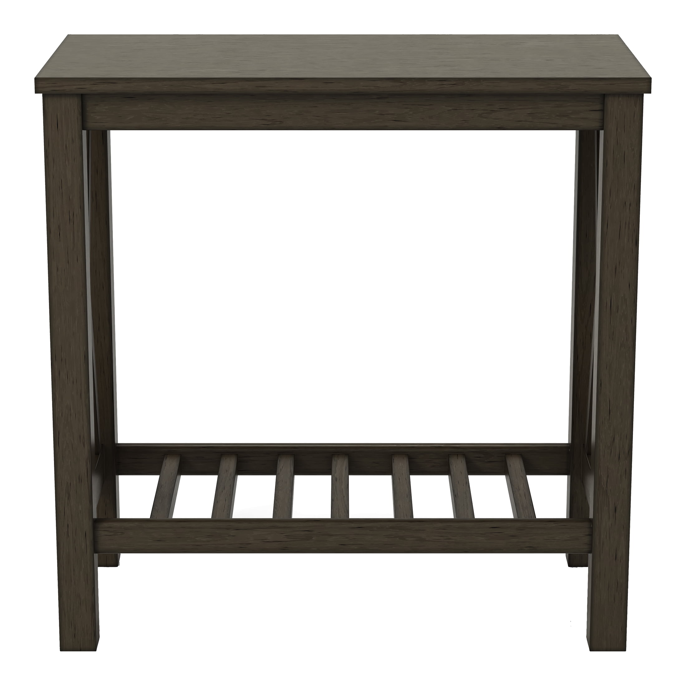 Furniture of America Bray 1-Shelf Side Table, Dark Gray