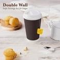 thumbnail image 3 of Disposable Coffee Cups with Lids 16 Oz.  [100 pcs] Paper Coffee Cups, To Go Coffee Cups  Ripple Hot cups with Lids - Black, 3 of 7