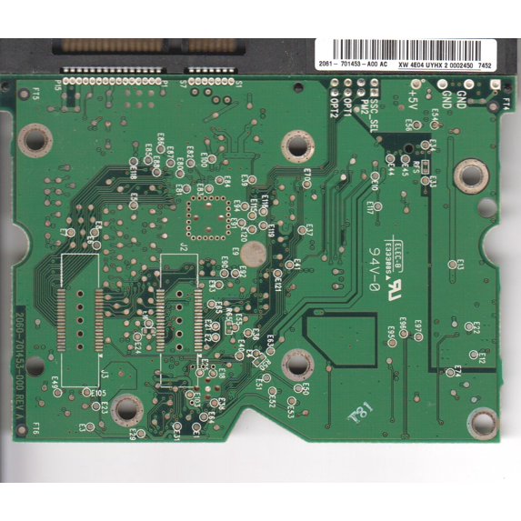 WD1500ADFD-00NLR4, 2061-701453-A00 AC, WD SATA 3.5 PCB