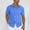 Blue, variant on Hvot&aat Men's Vertical Striped Short Sleeve Shirts Business Casual Button Down Top Beach Cardigan With Pocket