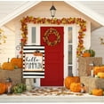 thumbnail image 4 of 2 Pieces Halloween Garden Flags Fall Garden Flag Trick or Treat Hello Pumpkin Flag Vertical Double Sided Burlap House Yard Flags for Outdoor Fall Halloween Thanksgiving Decoration 12 x 18 Inch, 4 of 6