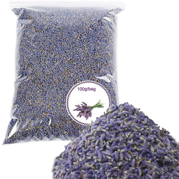 Dried Lavender Flower Buds,Bexikou Natural Lavender Dried Buds for Crafts, Baking, Tea, DIY Projects, Sachets & Fresh Fragrance, 100g/Bag