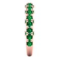 thumbnail image 4 of 3.13 ct Brilliant Round Cut Simulated Emerald 14k Rose Gold Eternity Band SZ 3.5, 4 of 6
