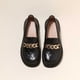 thumbnail image 4 of Guardurnaity Mocasines con cadena de Metal, zapatillas elegantes a rayas antideslizantes de tacón bajo a la moda, resistentes al desgaste, regalo Calzado Negro, 4 of 6