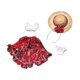 thumbnail image 3 of 4 piezas 1:6 Top y falda Sombrero Calzoncillos Ropa en miniatura Disfraz para acción de 12 pulgadas Red 4pcs, 3 of 9