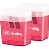 Enday Dual Manual Pencil Sharpener for Colored Pencils, Large Pencil, Pink 2 Pack