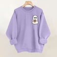 thumbnail image 2 of Halloween Sweatshirts Women Oversized Lightweight Ghost Shirt Fall Holiday Tops, 2 of 5