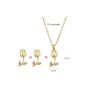 thumbnail image 2 of Set De Collar Y Aretes Tulipanes Para Mujer, Dorado, 2 of 4