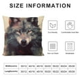 thumbnail image 5 of JEUXUS  Nordic Simple Watercolor Painting Wolf Animals Art Throw Pillow Cover Square Decorative Throw Pillow Cushion Case for Home Couch Living Room Bed Sofa Car Pillowcase, 5 of 5
