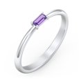 thumbnail image 3 of East-West Stackable Baguette Ring in 10K White Gold, 3 of 3