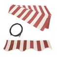 thumbnail image 2 of ALEKO 20' x 10' Red White Retractable Motorized Patio Awning Sunshade, 2 of 9