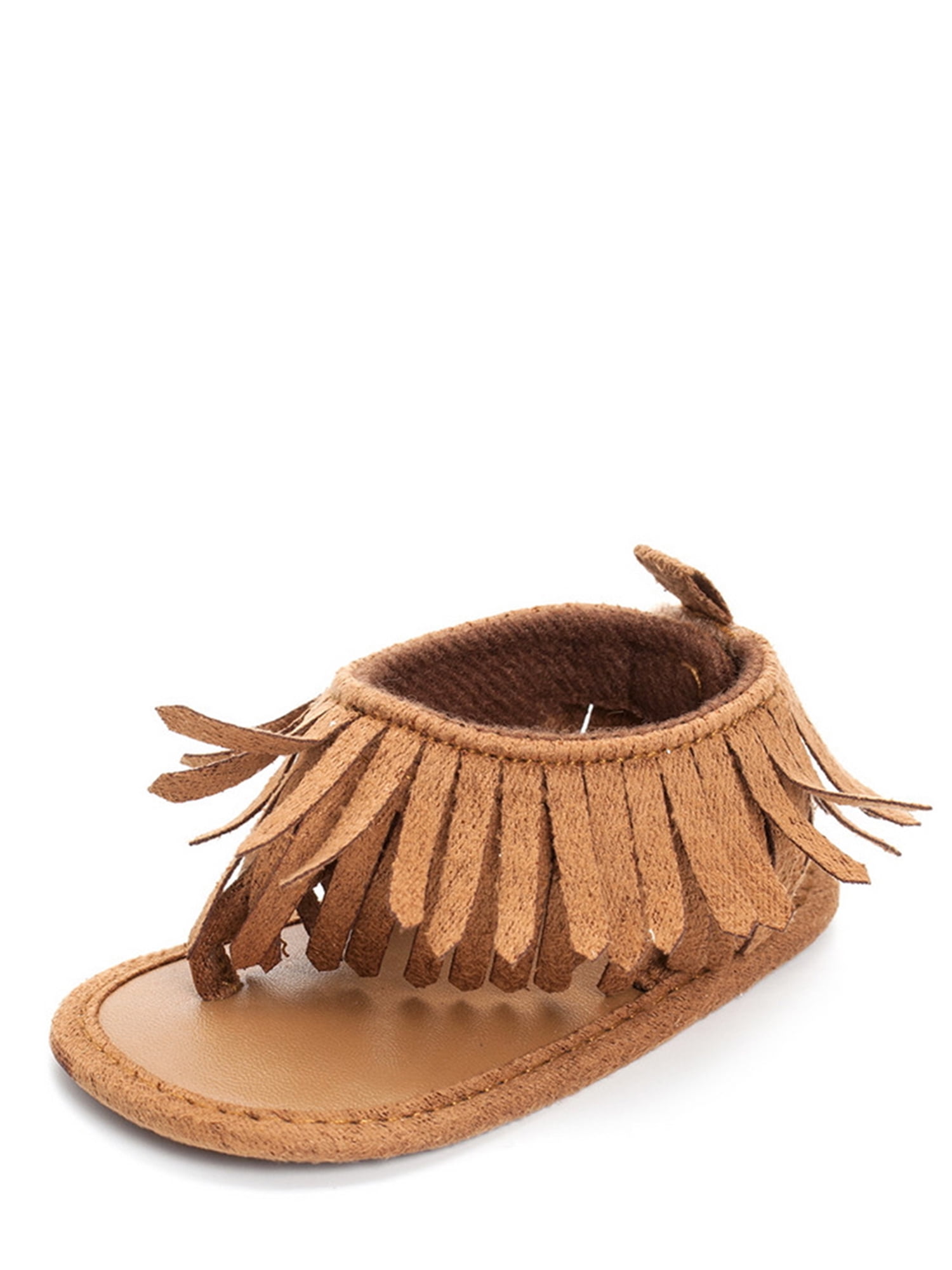 StylesILove Baby Toddler Girl Soft Sole Fringe Sandal Crib Shoes (2/6