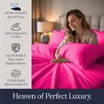 thumbnail image 4 of Amay Soft Luxury Organic Cotton Full Bed Sheet Set, 4-Piece, 500 Thread Count, Deep Pocket, Soft, Comfortable, All-Season Bedding, Hot Pink, 4 of 7