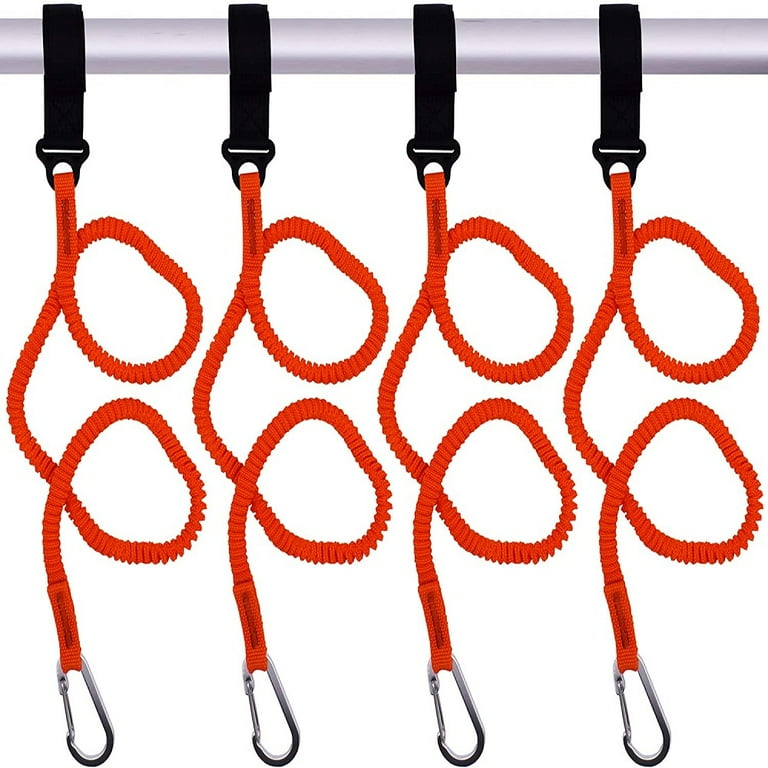 4 Pack Adjustable Kayak Safety Rod Leash Fishing Rod Paddle Leash No Paddle