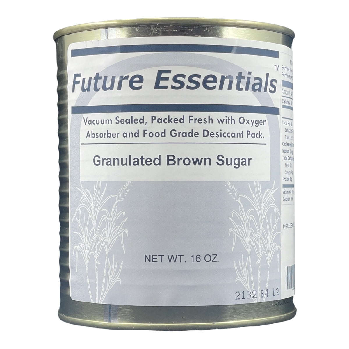 Future Essentials Long Shelf Life Emergency Food Canned Granulated Brown Sugar- 12 Cans