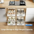 thumbnail image 2 of 2 Pack Pull Out Cabinet Organizer, Slide Out Cabinet Drawers Peel and Stick Pull Out Drawers Heavy Duty Pull Out Shelf for Kitchen, Cupboard, Pantry, Bathroom (16.5" D*11.8" W*3.94" H-White), 2 of 14