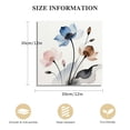 Brown Cream Grey Teal Floral Canvas Print, Ready to Hang, Wall Art ...