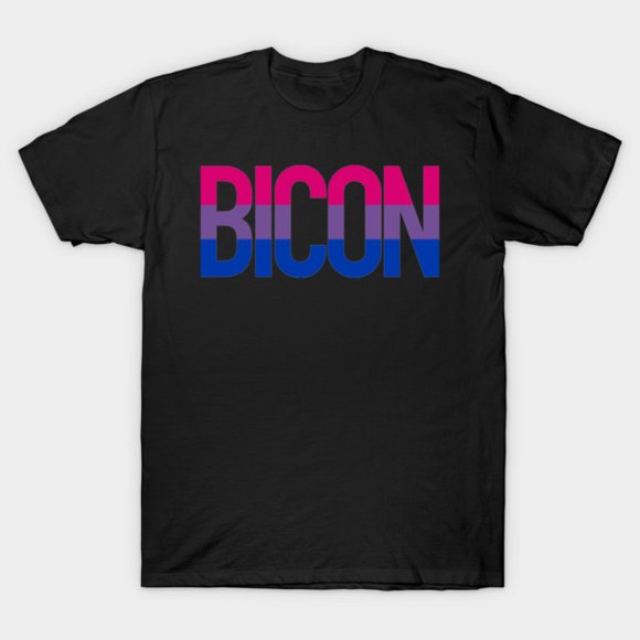 Bicon Pride Flag Colors Graphic T-Shirt ,for Men & Women, up to Size 5XL